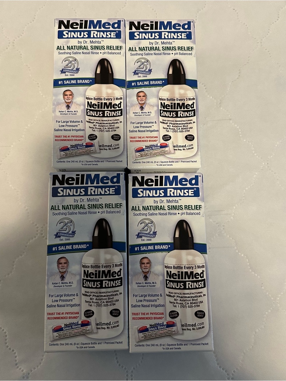 NeilMed Sinus Rinse Pack bundle of 4
